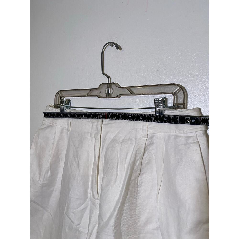 J.Mclaughlin Ebba Linen-Blend White Short SZ 10 - Picture 5 of 8
